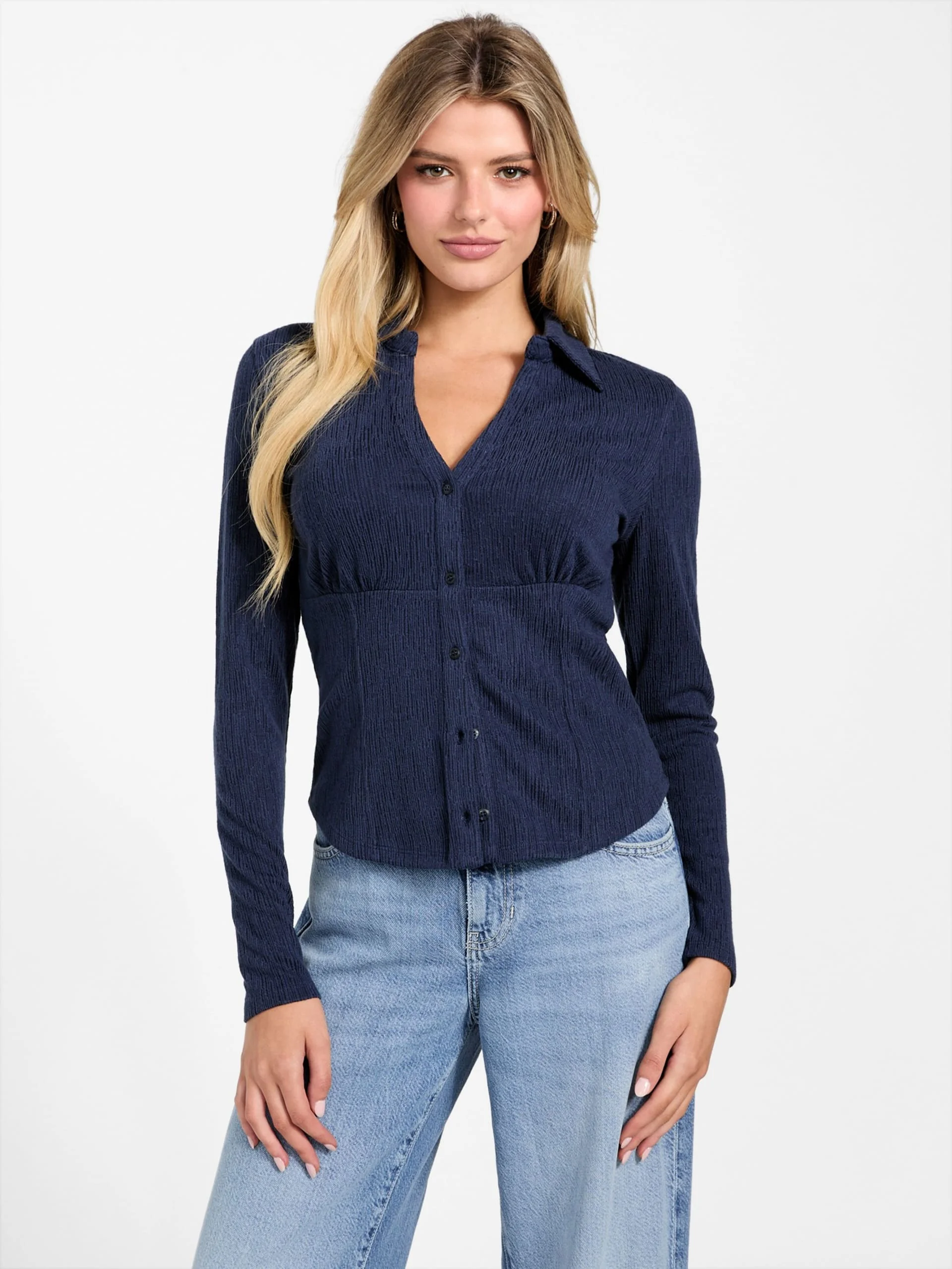 GUESS WOMAN Áo Thun Kiểu Nữ-Ls Annida Corset Top