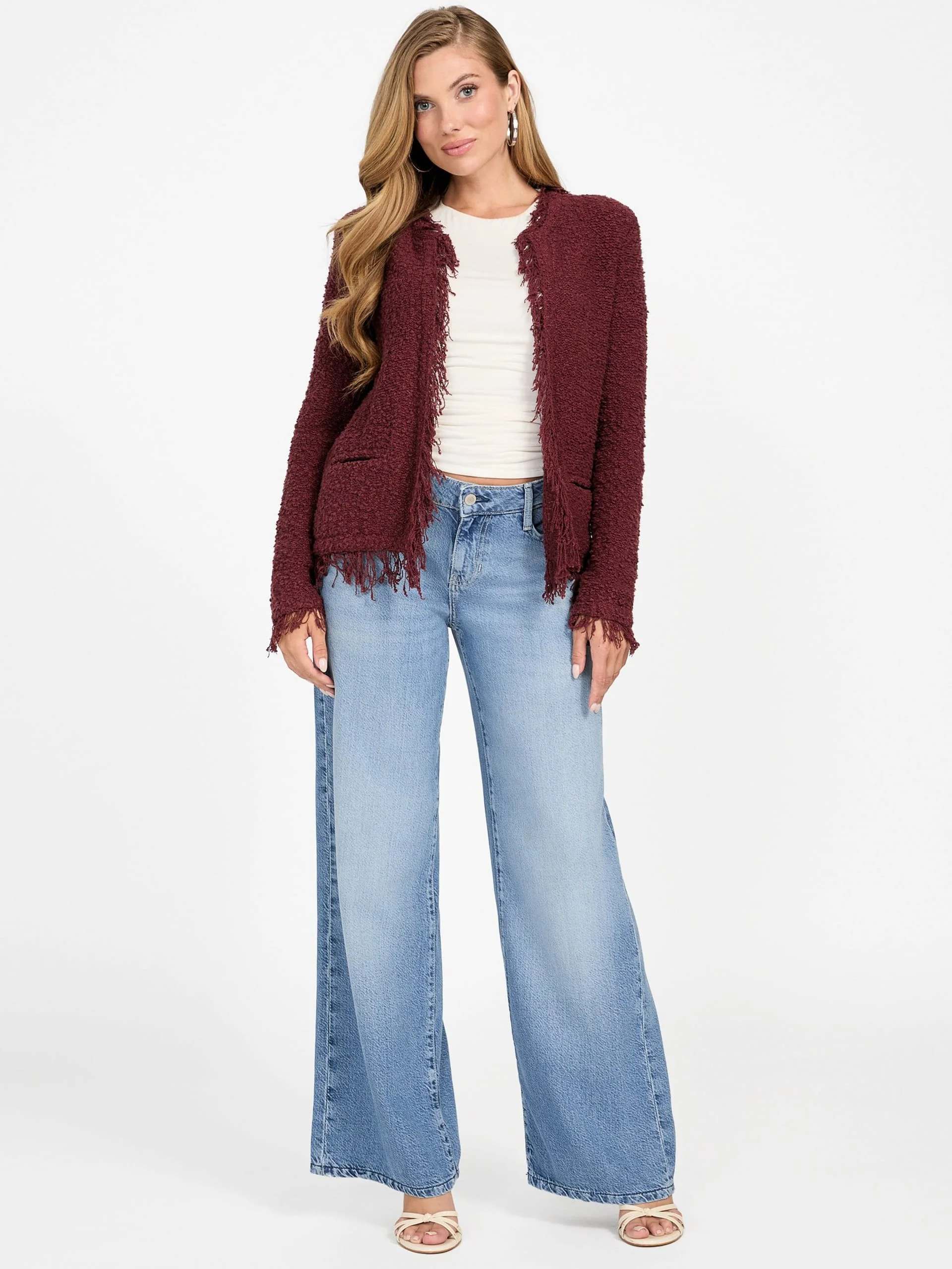 GUESS WOMAN Áo Khoác Nữ - Ls Kaesi Boucle Jkt