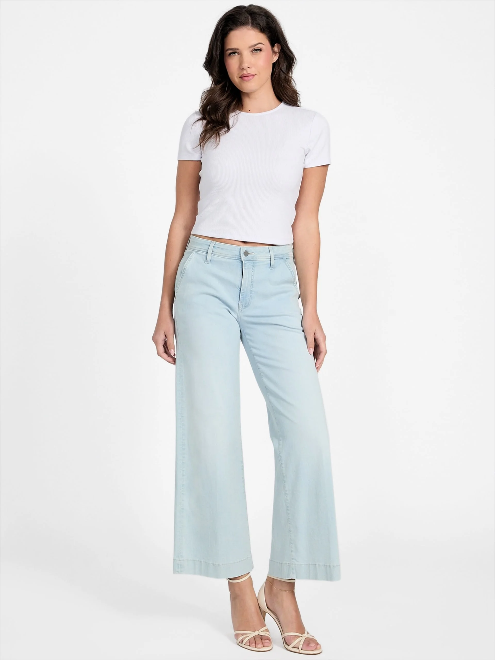 GUESS WOMAN Quần Jeans Nữ - Zoya Wide Leg Crop