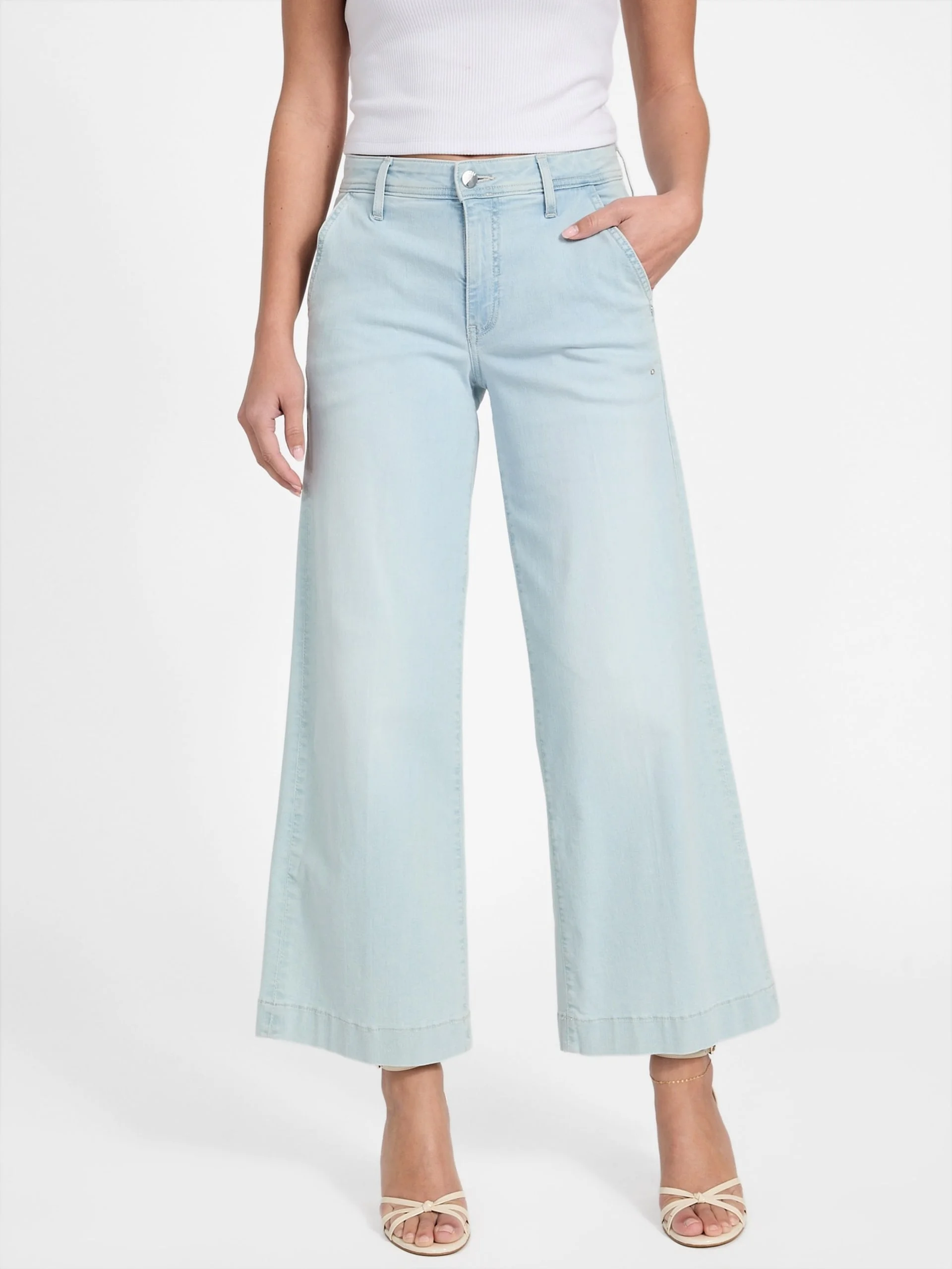 GUESS WOMAN Quần Jeans Nữ - Zoya Wide Leg Crop