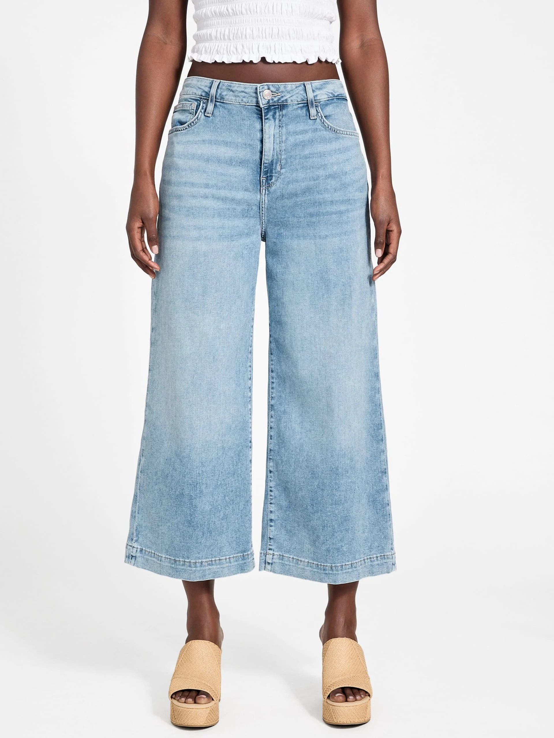 GUESS WOMAN Quần Jeans Nữ - Bellflower Crop Wide Leg