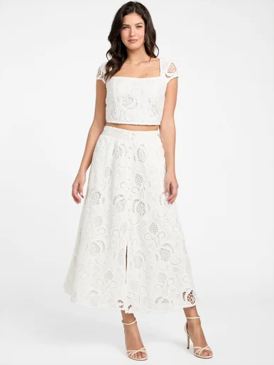 GUESS WOMAN Chân Váy Nữ - Domitille Long Embro Skirt