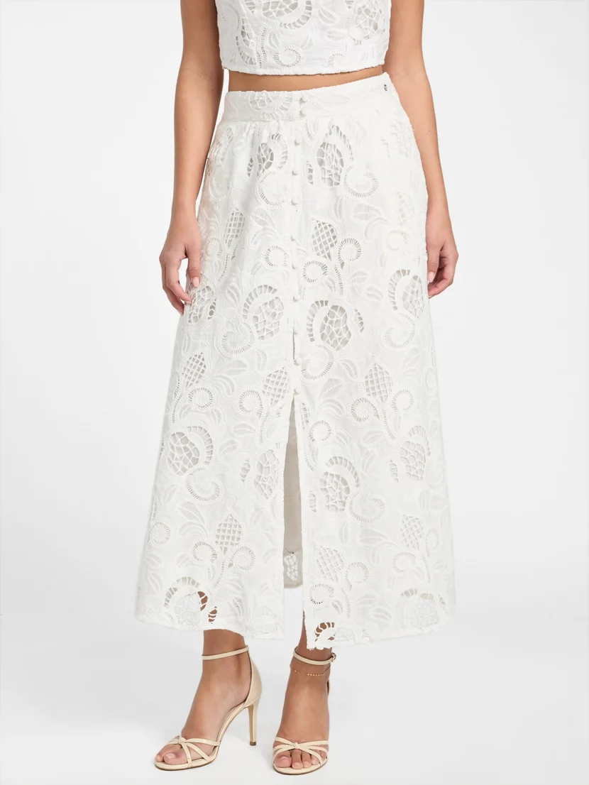 GUESS WOMAN Chân Váy Nữ - Domitille Long Embro Skirt