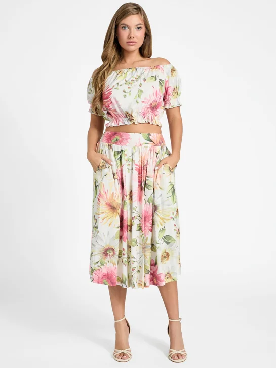 GUESS WOMAN Chân Váy Nữ - Elodie Midi Flare Skirt