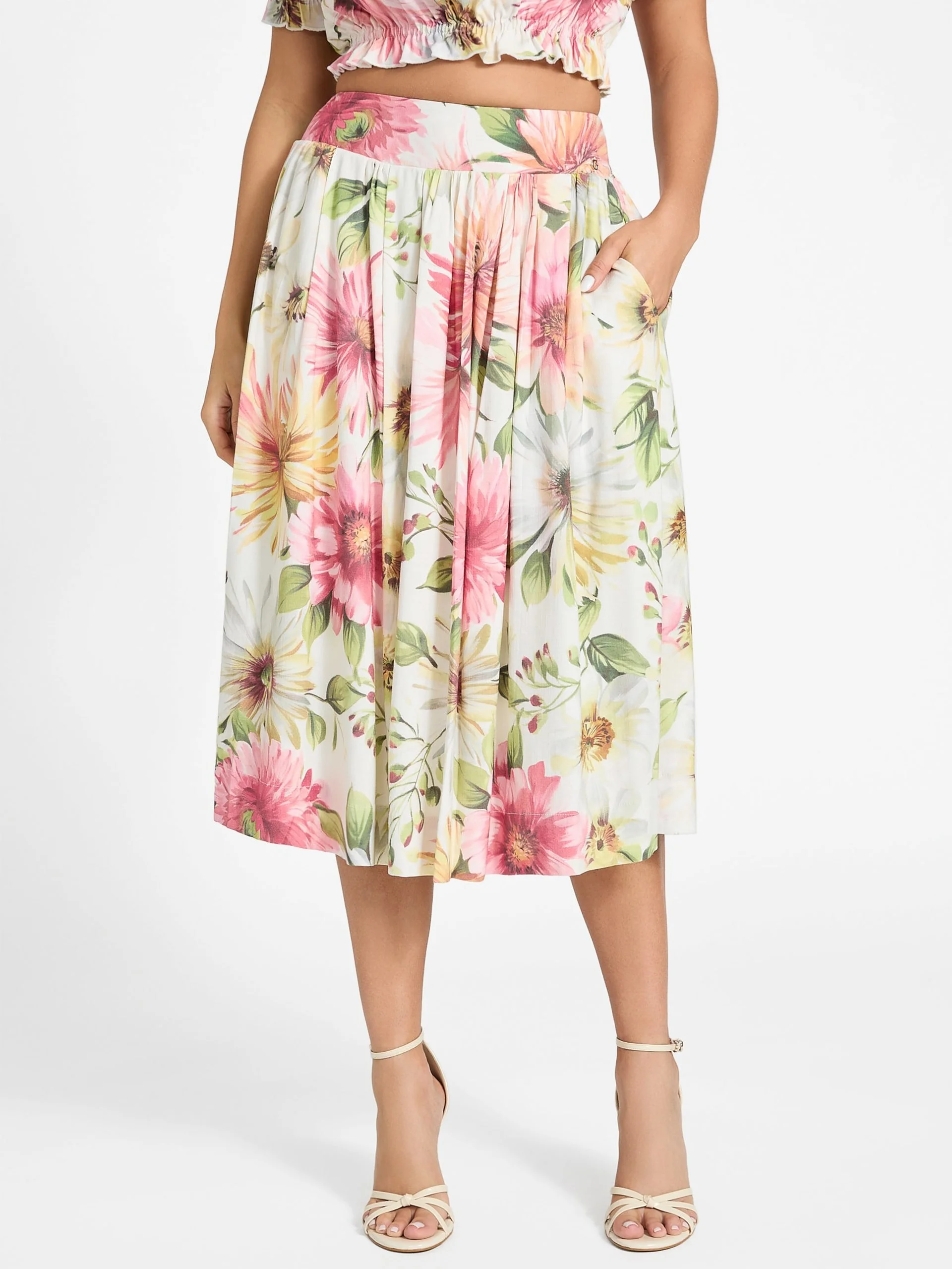 GUESS WOMAN Chân Váy Nữ - Elodie Midi Flare Skirt