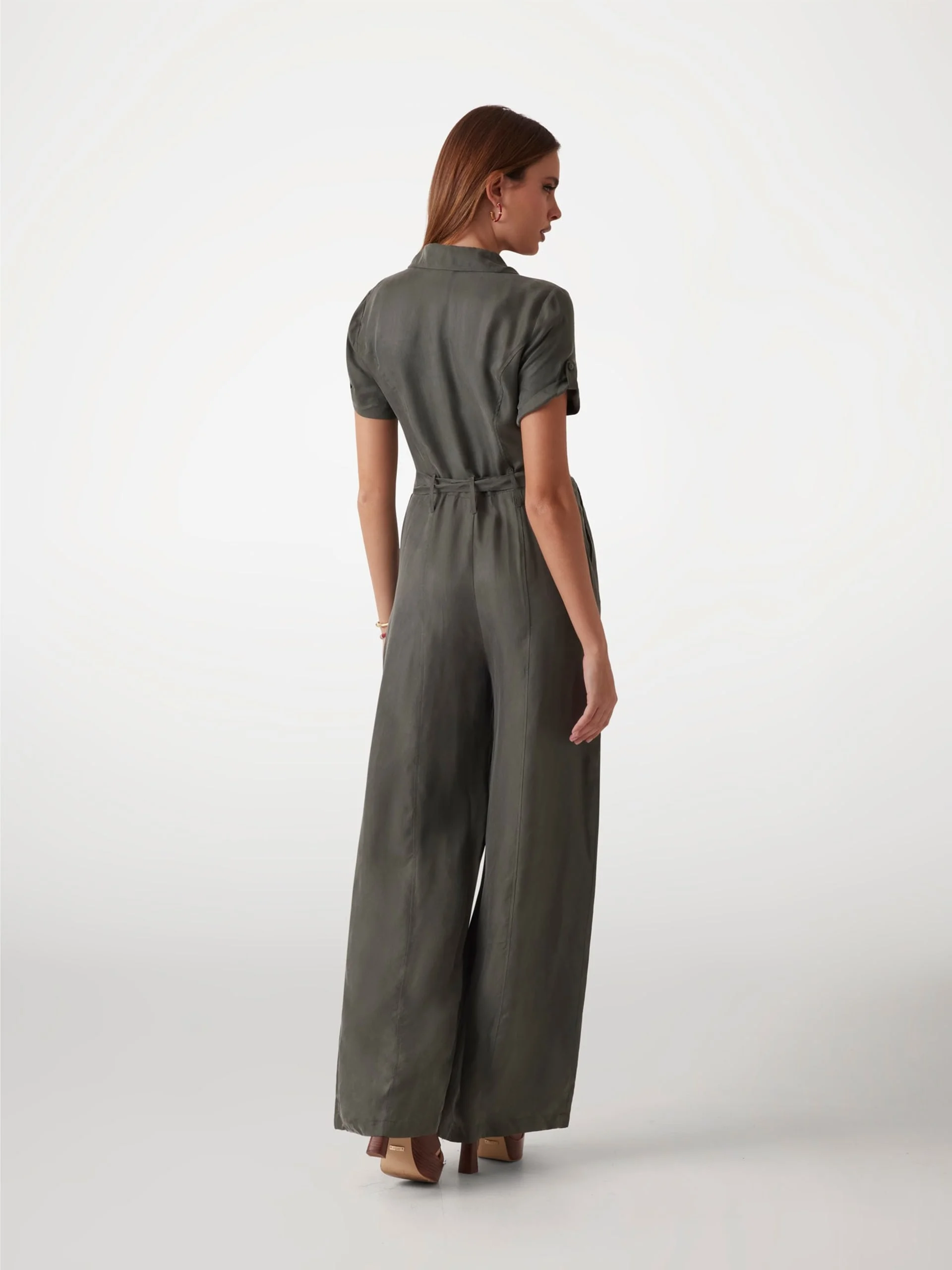 GUESS WOMAN Áo Liền Quần Nữ Ss Nalini Cupro Jumpsuit