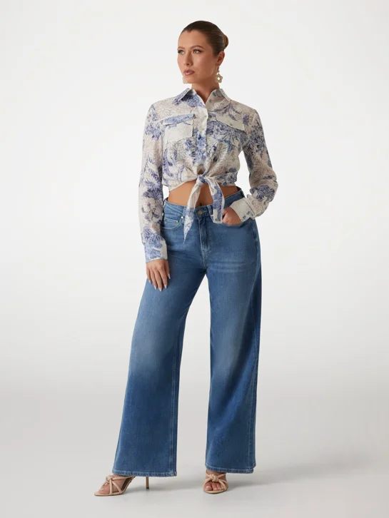 GUESS WOMAN Áo Sơ Mi Nữ Ls Adelaide Bow Shirt