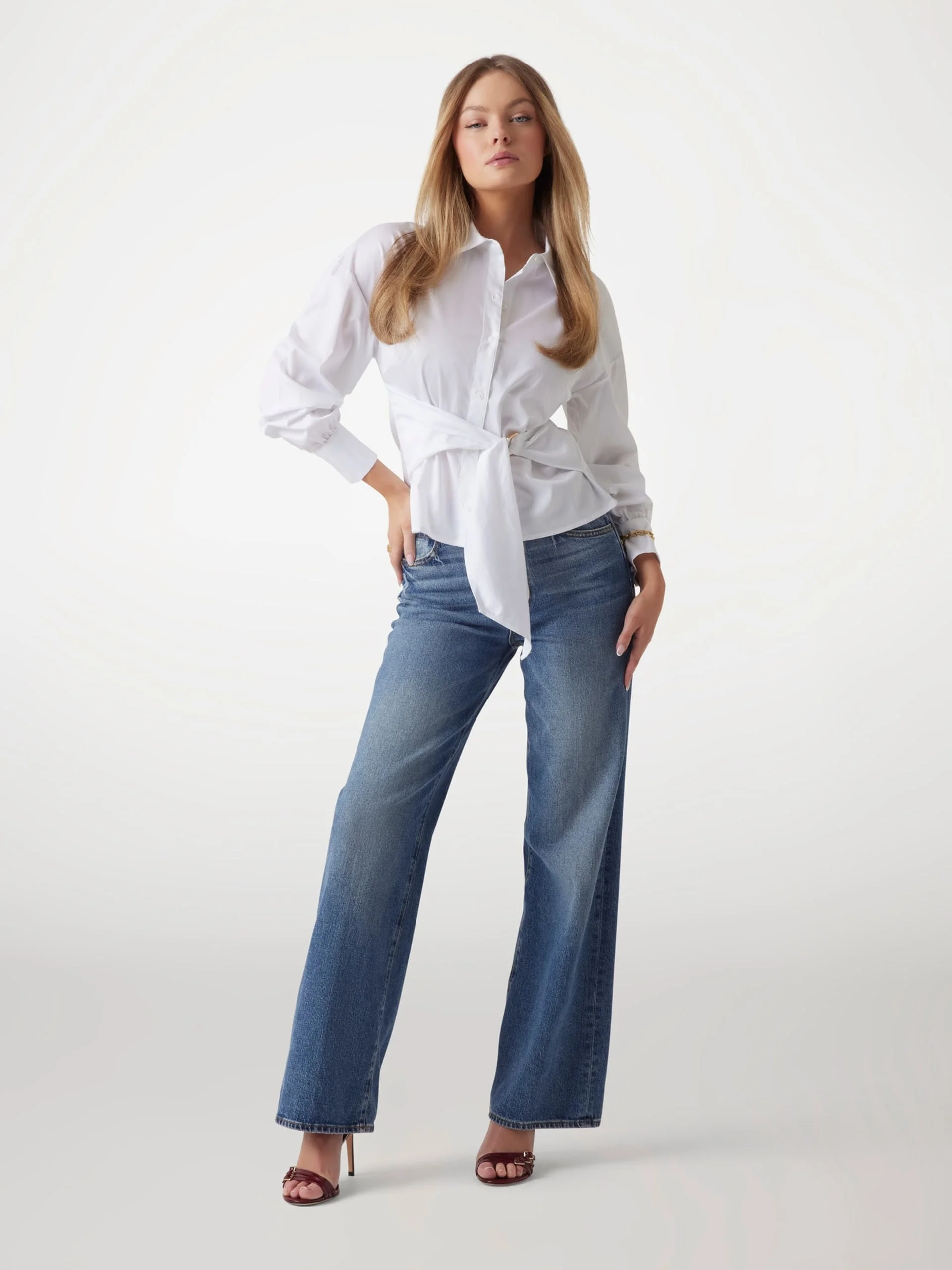 GUESS WOMAN Áo Vải Kiểu Nữ - Ls Mimi Wrap Top