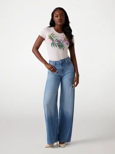 GUESS WOMAN Áo Thun Nữ - Cn Ss Leaf Triangle Tee