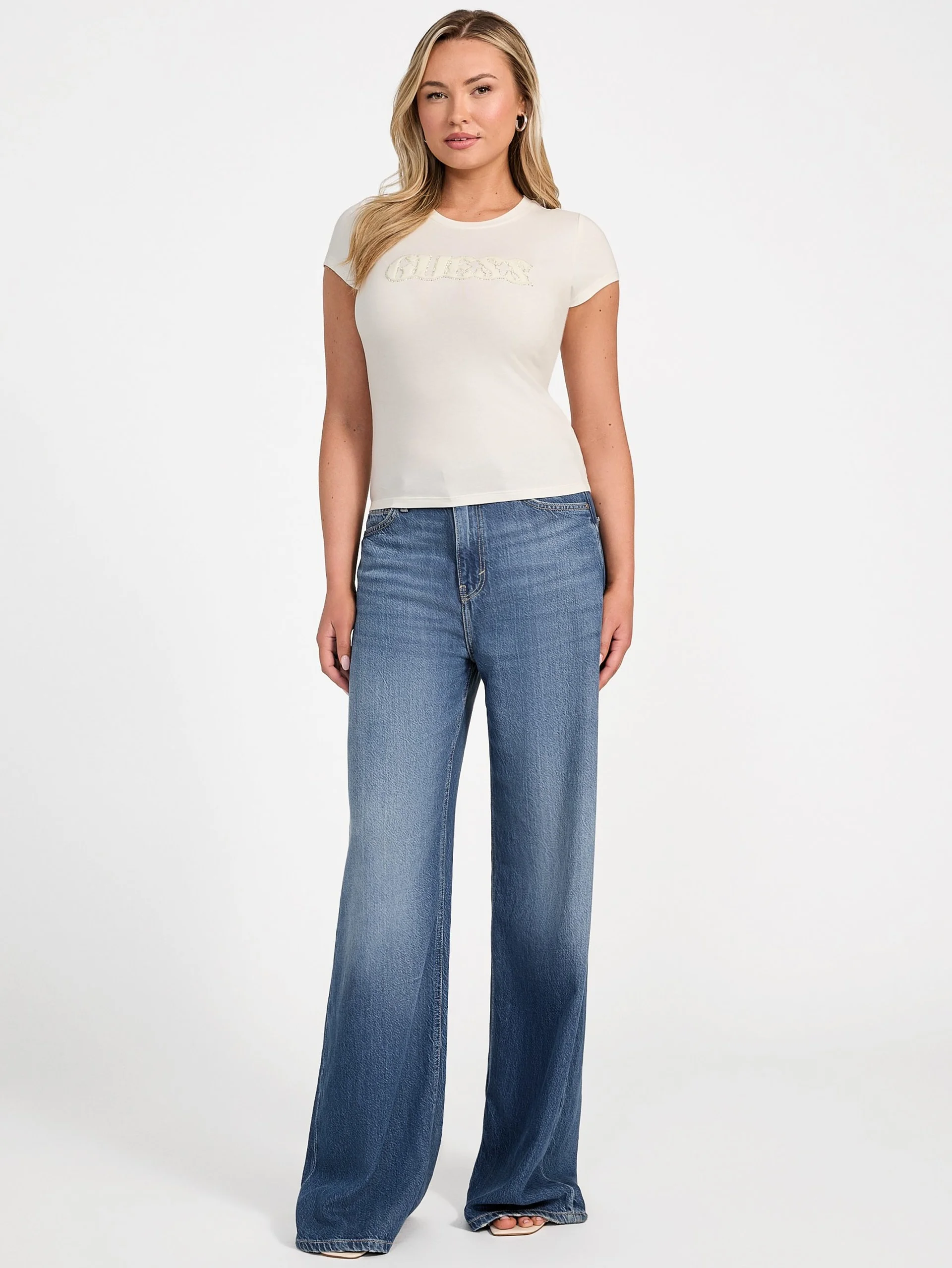 GUESS WOMAN Áo Thun Nữ - Ss Pony Hair Logo R5 Tee