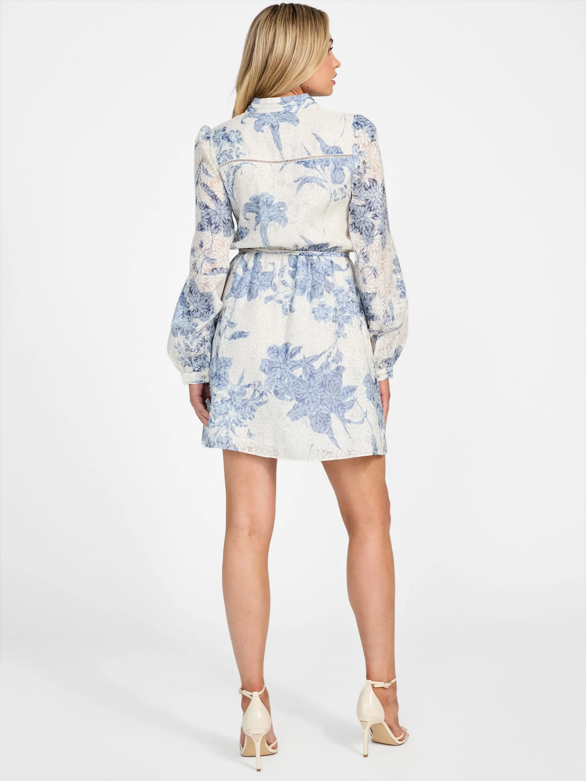 GUESS WOMAN Đầm Nữ Adlaide Ls Flare Dress