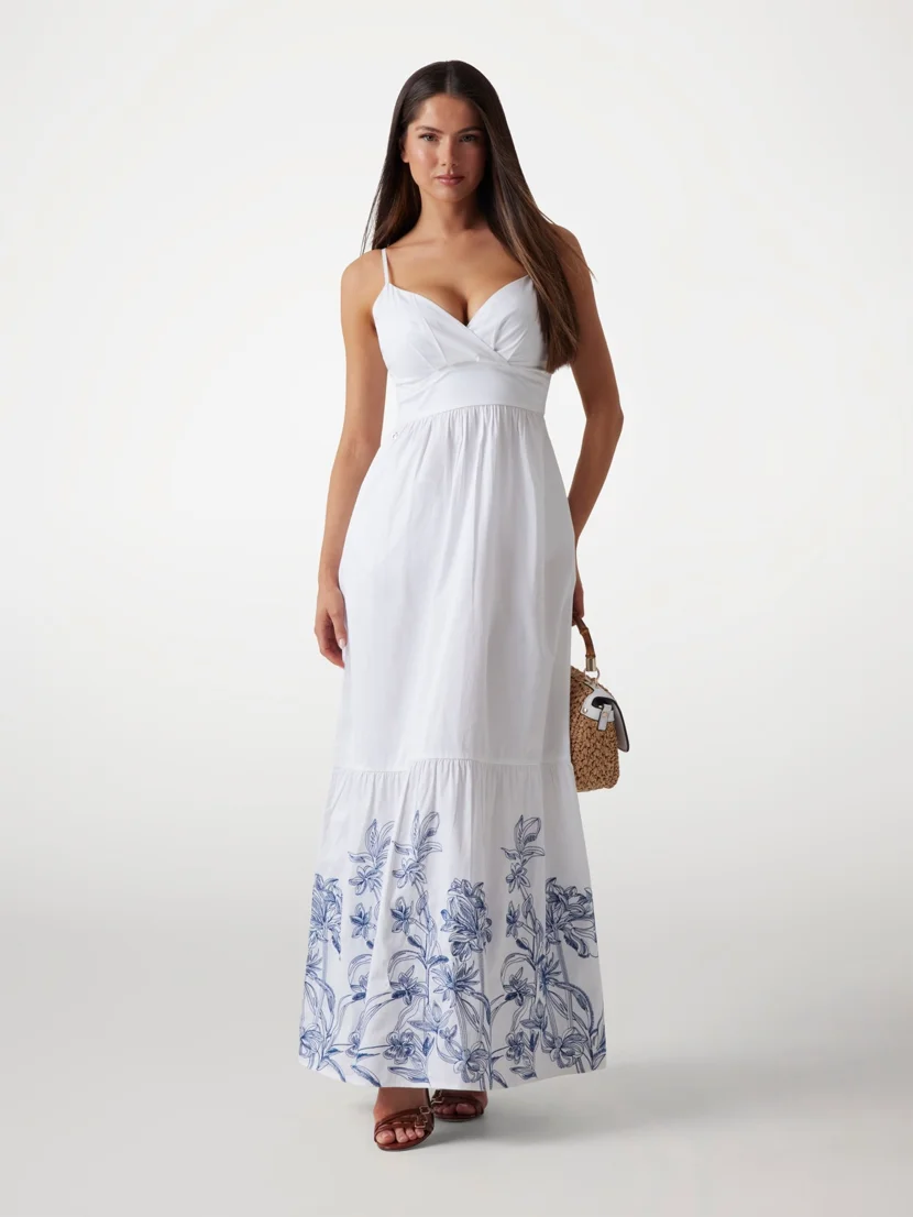 GUESS WOMAN Đầm Nữ - Blanche Place Embro Long Dress