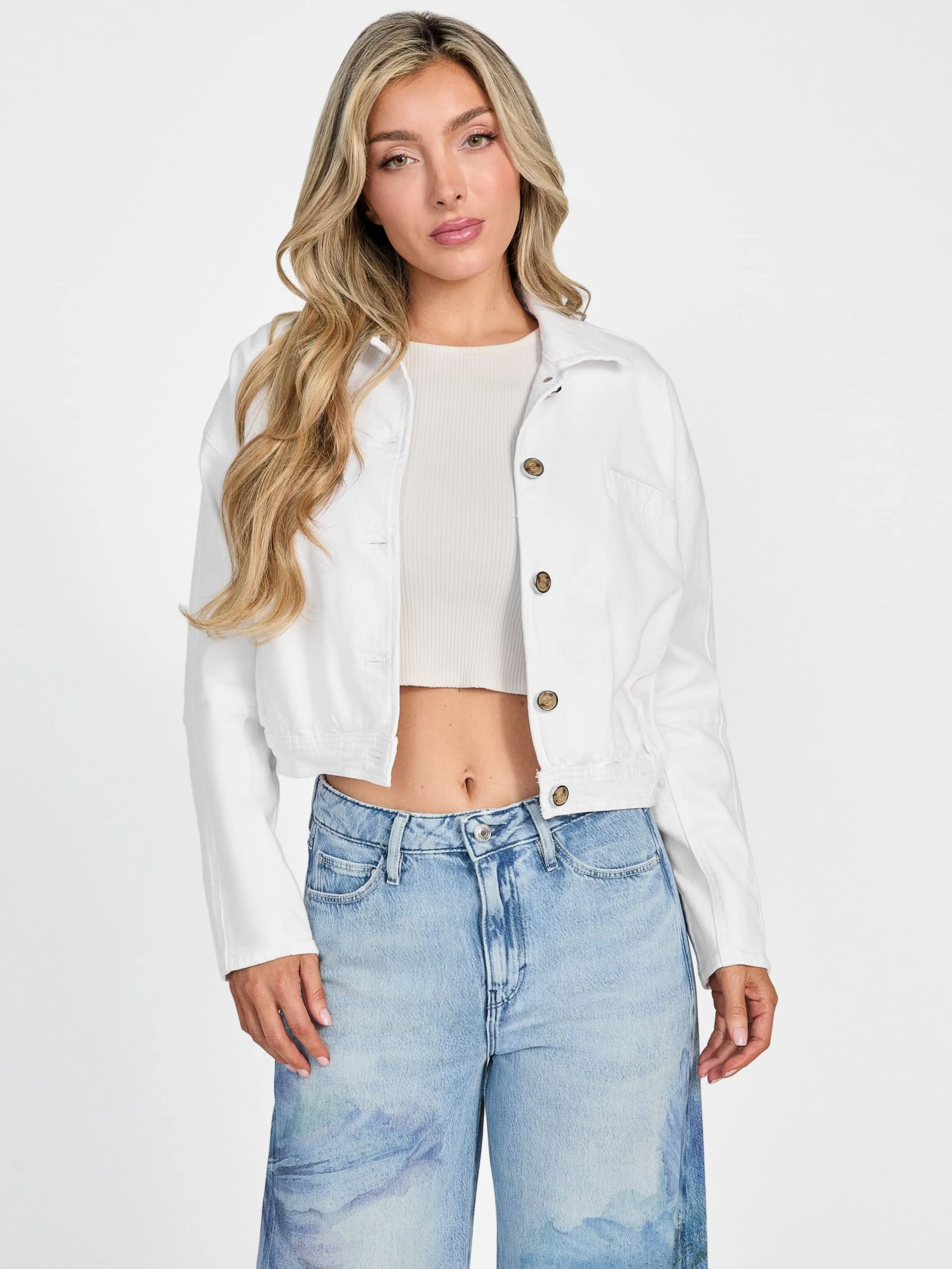 GUESS WOMAN Áo Khoác Jeans Nữ - Ls Raine Jkt