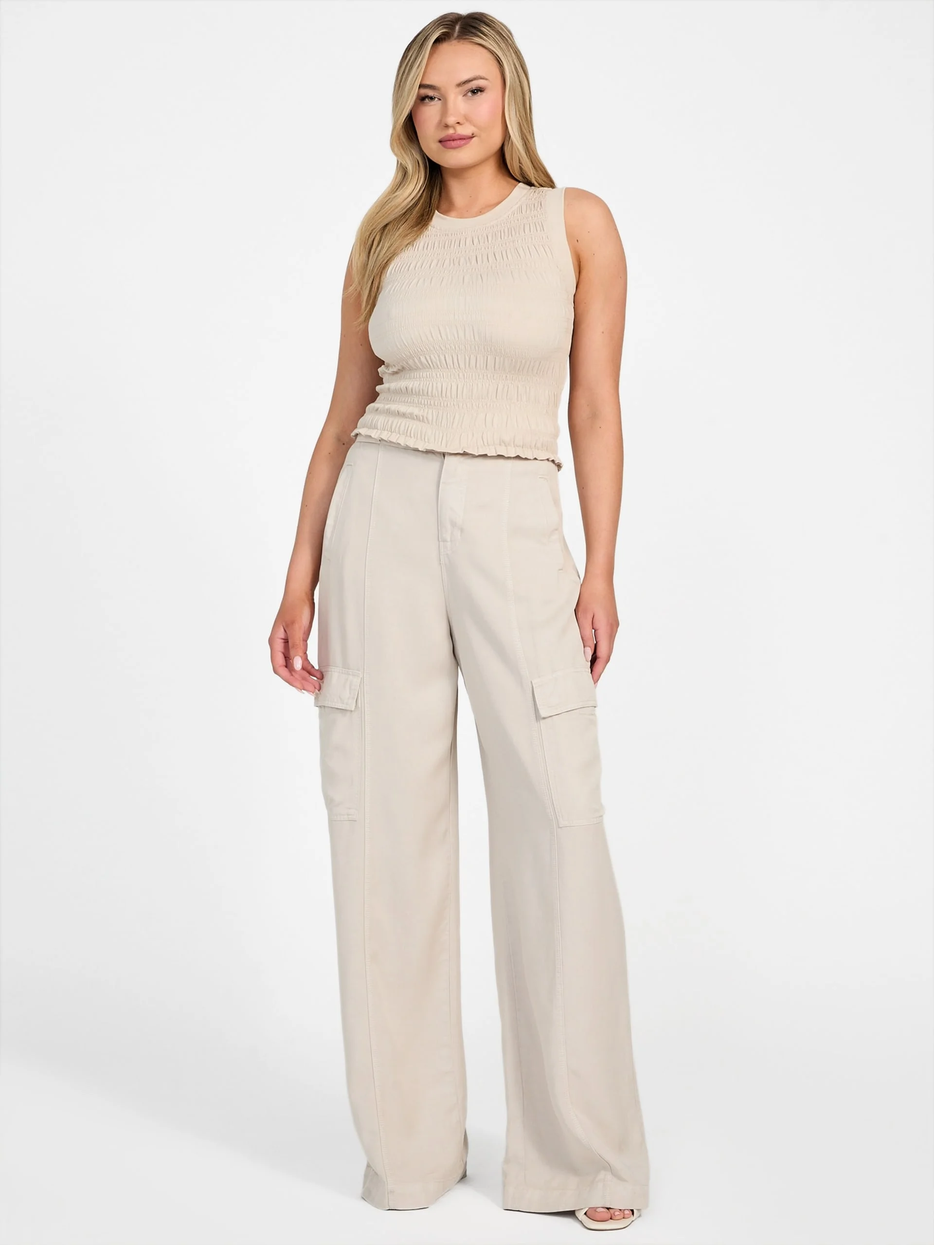 GUESS WOMAN Áo Thun Nữ - Claire Sl Smock Tank Top