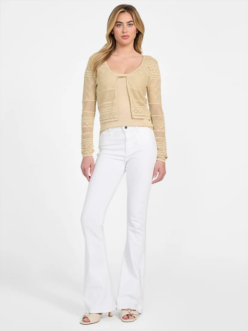GUESS WOMAN Áo Len Nữ - Nellie Ls Cardi Swtr