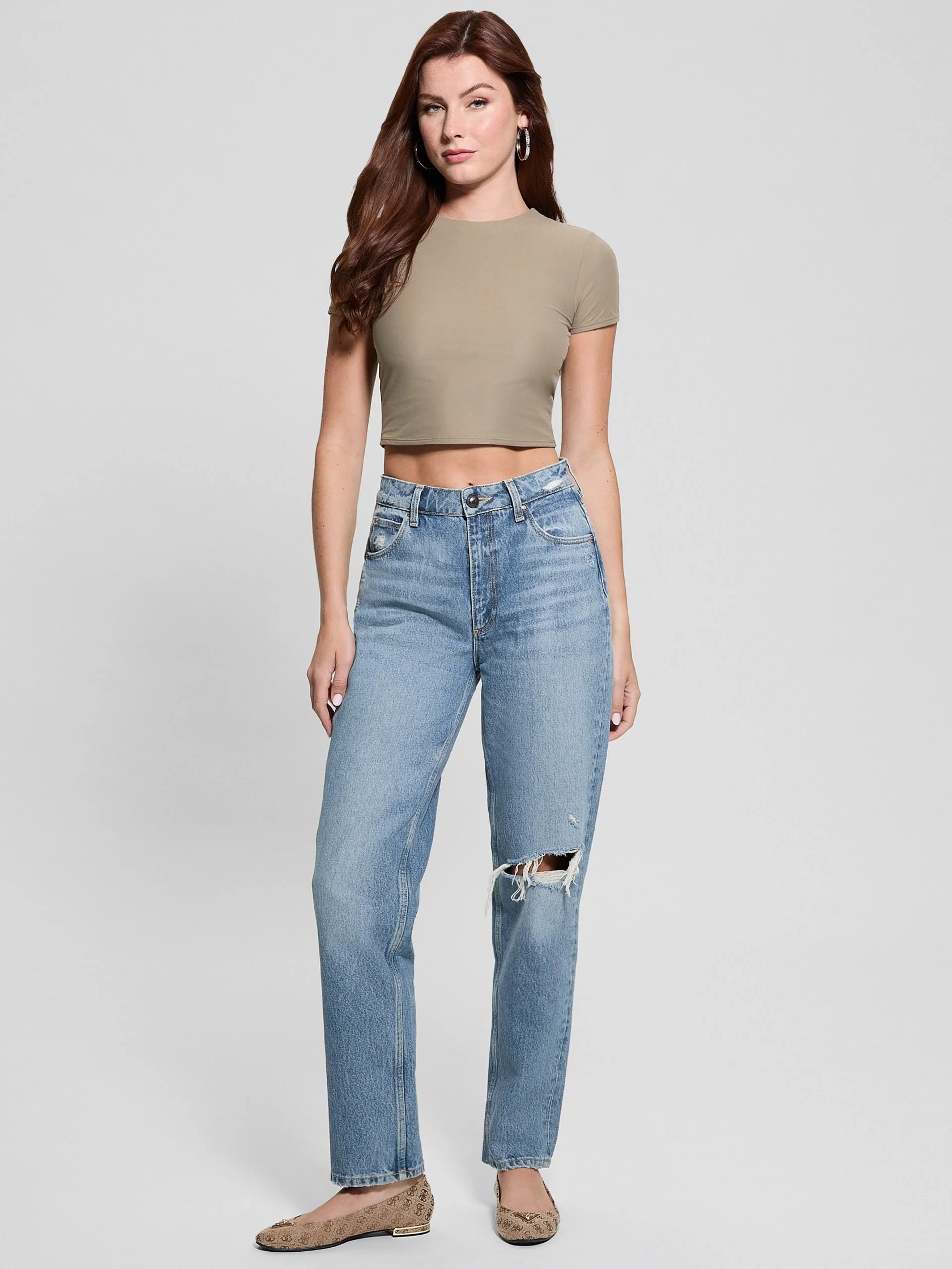 GUESS WOMAN Quần Jeans Nữ - Mom Jean