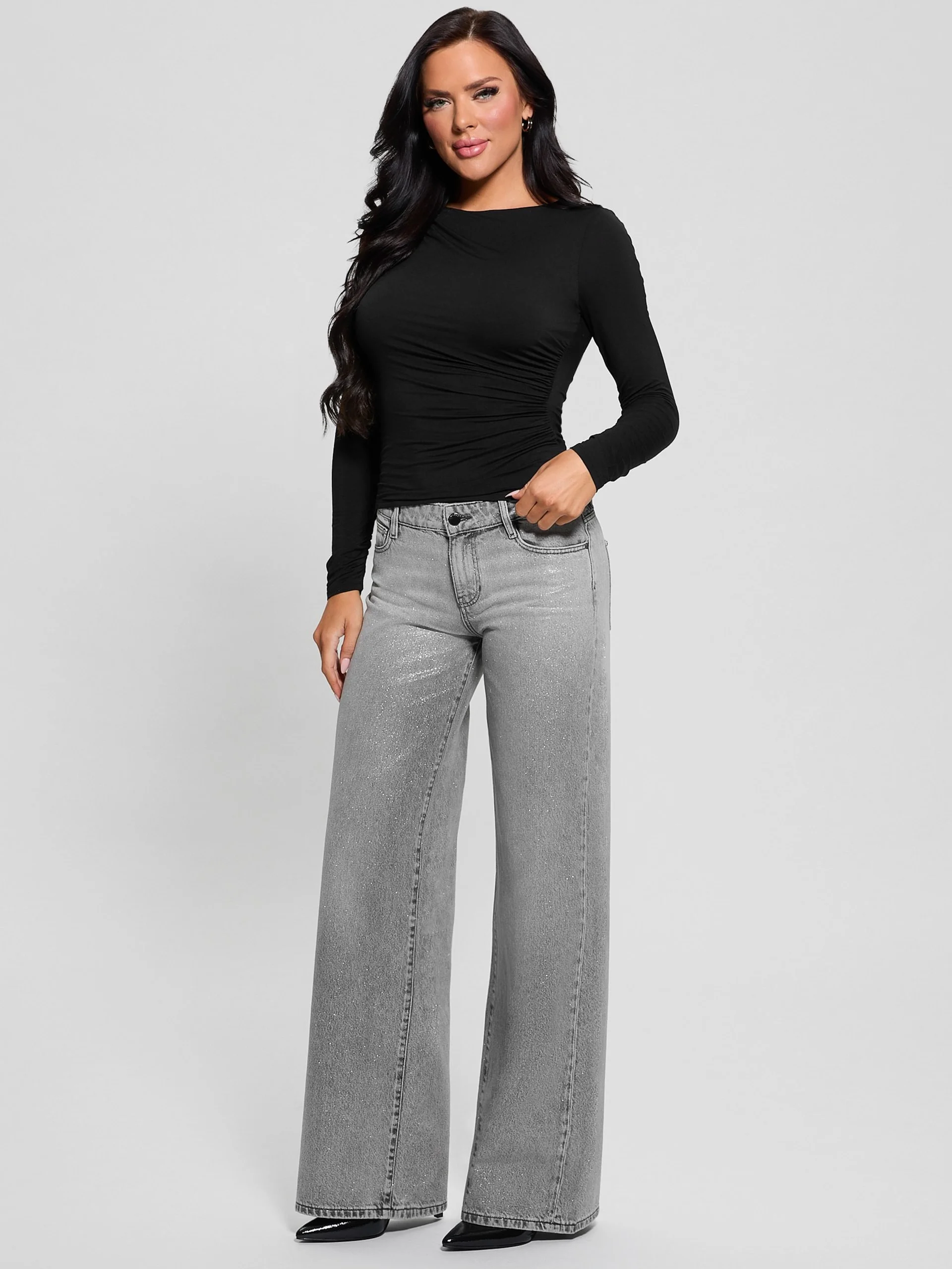 GUESS WOMAN Quần Jeans Nữ Sexy Palazzo