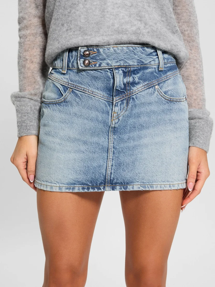 GUESS WOMAN Chân Váy Jeans Nữ - Nani Mini Skirt