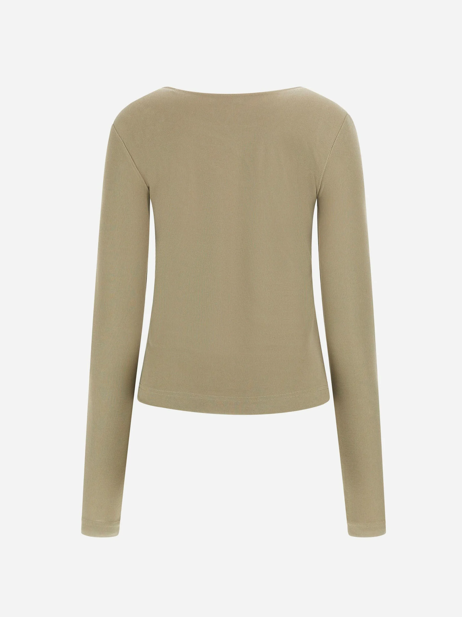 GUESS WOMAN Áo Thun Kiểu Nữ Ls Zama Cut Out Neck Top