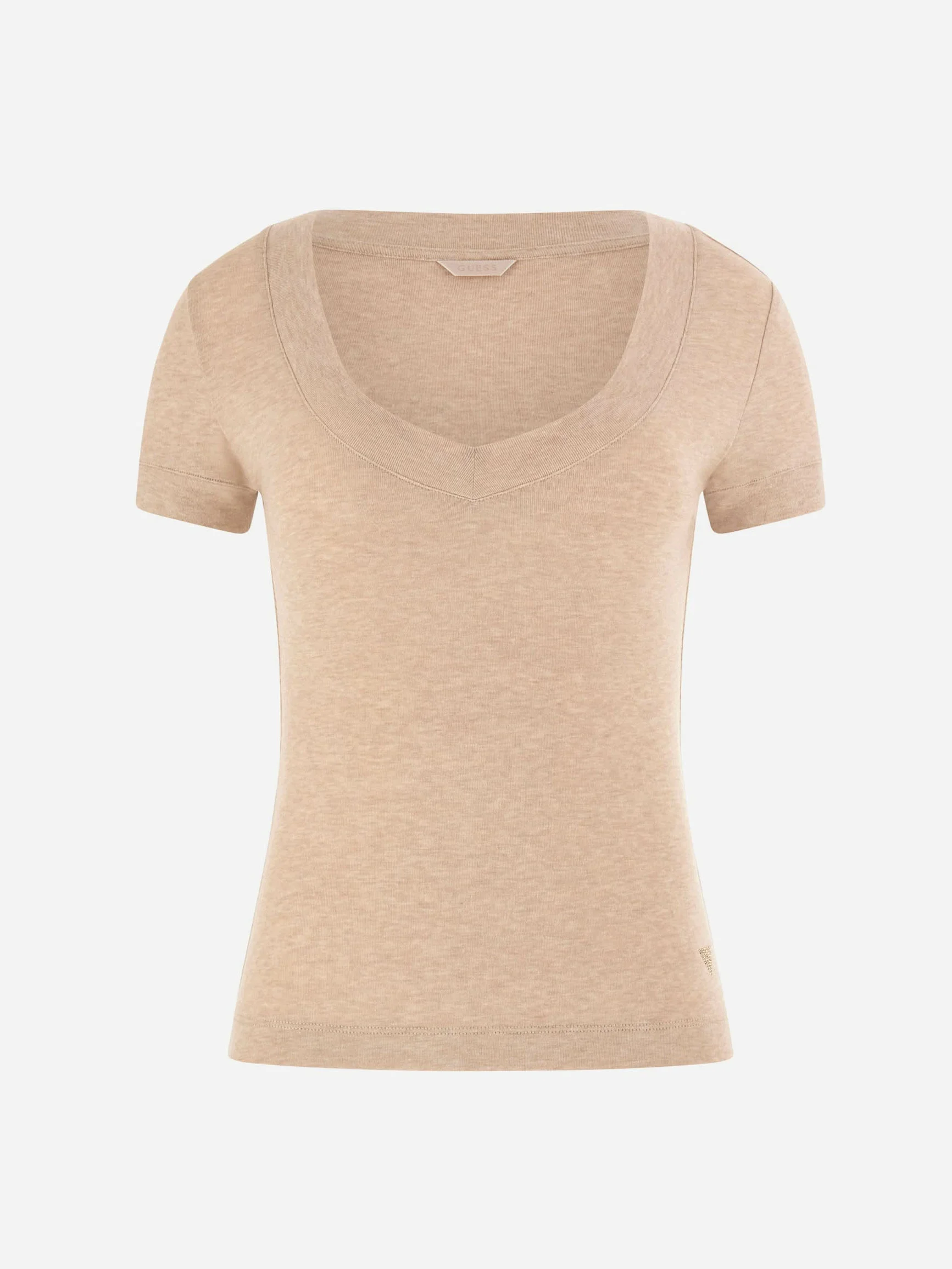 GUESS WOMAN Áo Thun Kiểu Nữ Tina Ss V Neck Ribs Top