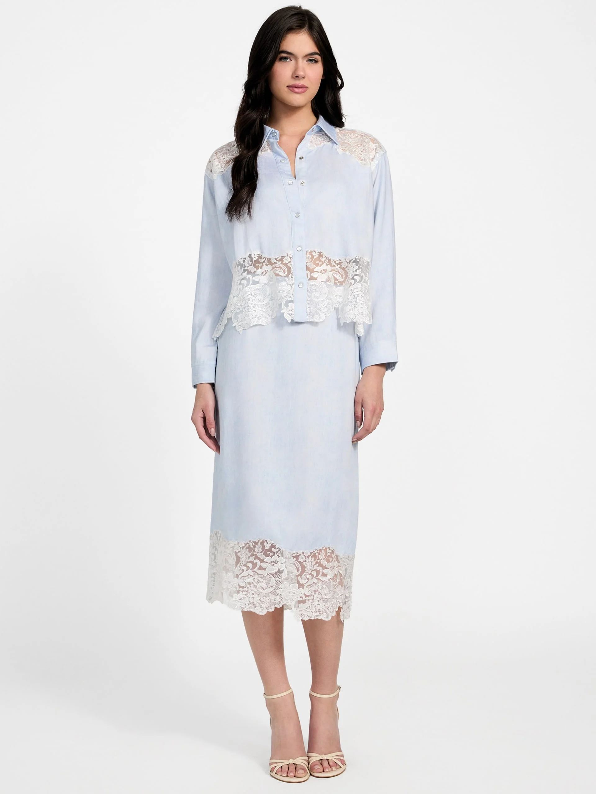 GUESS WOMAN Chân Váy Nữ - Lana Midi Skirt