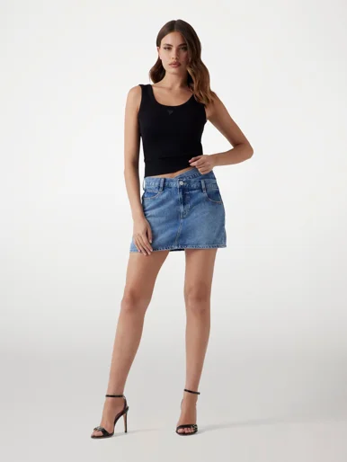 GUESS WOMAN Chân Váy Jeans Nữ - Gaia Mini Skirt