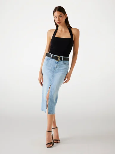 GUESS WOMAN Chân Váy Jeans Nữ - Mila Denim Skirt