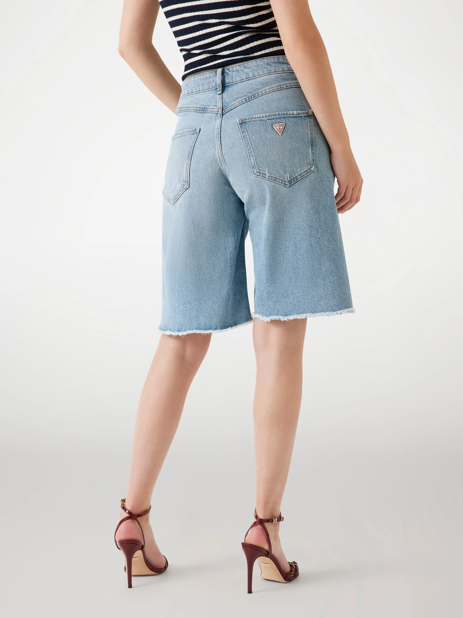 GUESS WOMAN Quần Jeans Short Nữ - Kai Wide Leg Short
