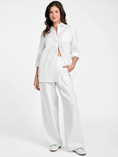 GUESS WOMAN Áo Sơ Mi Nữ - Ls Gen Linen Shirt