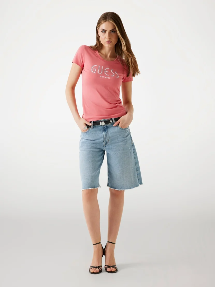 GUESS WOMAN Áo Thun Nữ - Cn Ss Guess Logo Tee