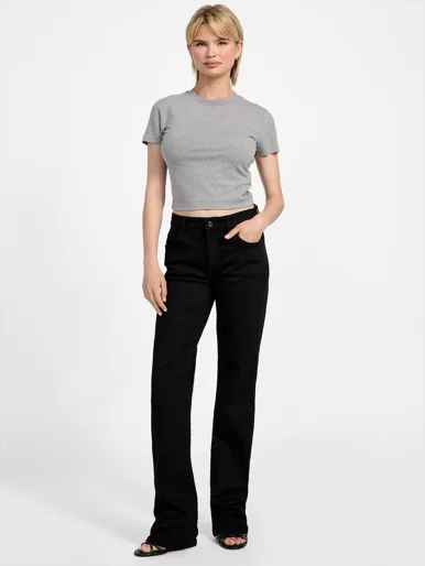 GUESS WOMAN Áo Thun Nữ - Ss Basic Mini Logo Tee