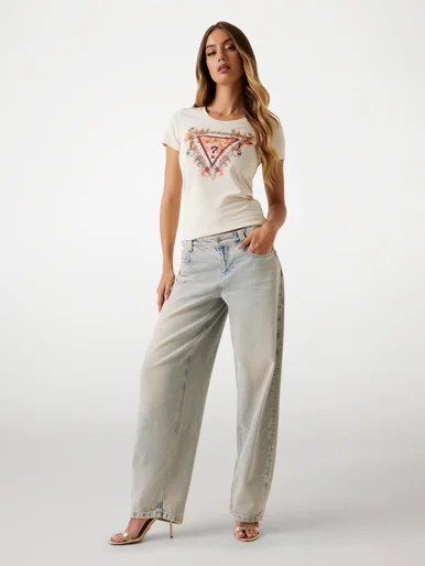 GUESS WOMAN Áo Thun Nữ - Ss Triangle Flowers Tee