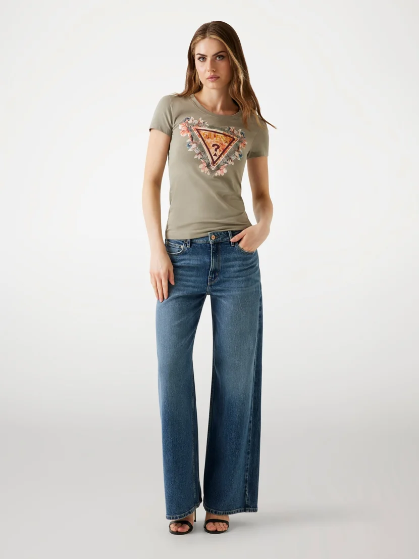 GUESS WOMAN Áo Thun Nữ - Ss Triangle Flowers Tee