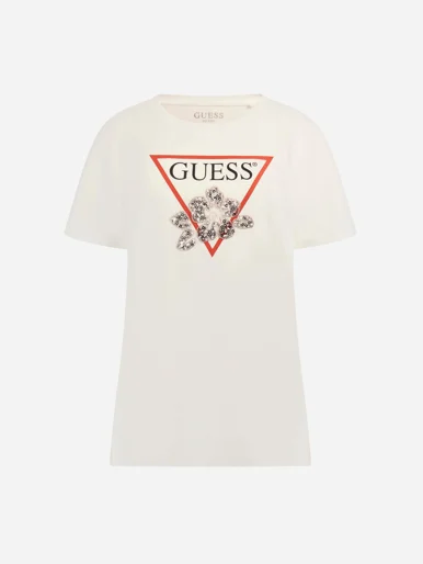 GUESS WOMAN Áo Thun Nữ - Ss Flower Bling Easy Tee