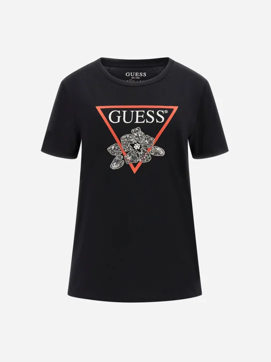 GUESS WOMAN Áo Thun Nữ - Ss Flower Bling Easy Tee