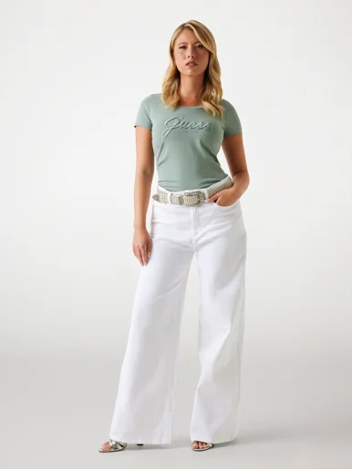 GUESS WOMAN Áo Thun Nữ - Cn Ss Embro Script Logo Tee