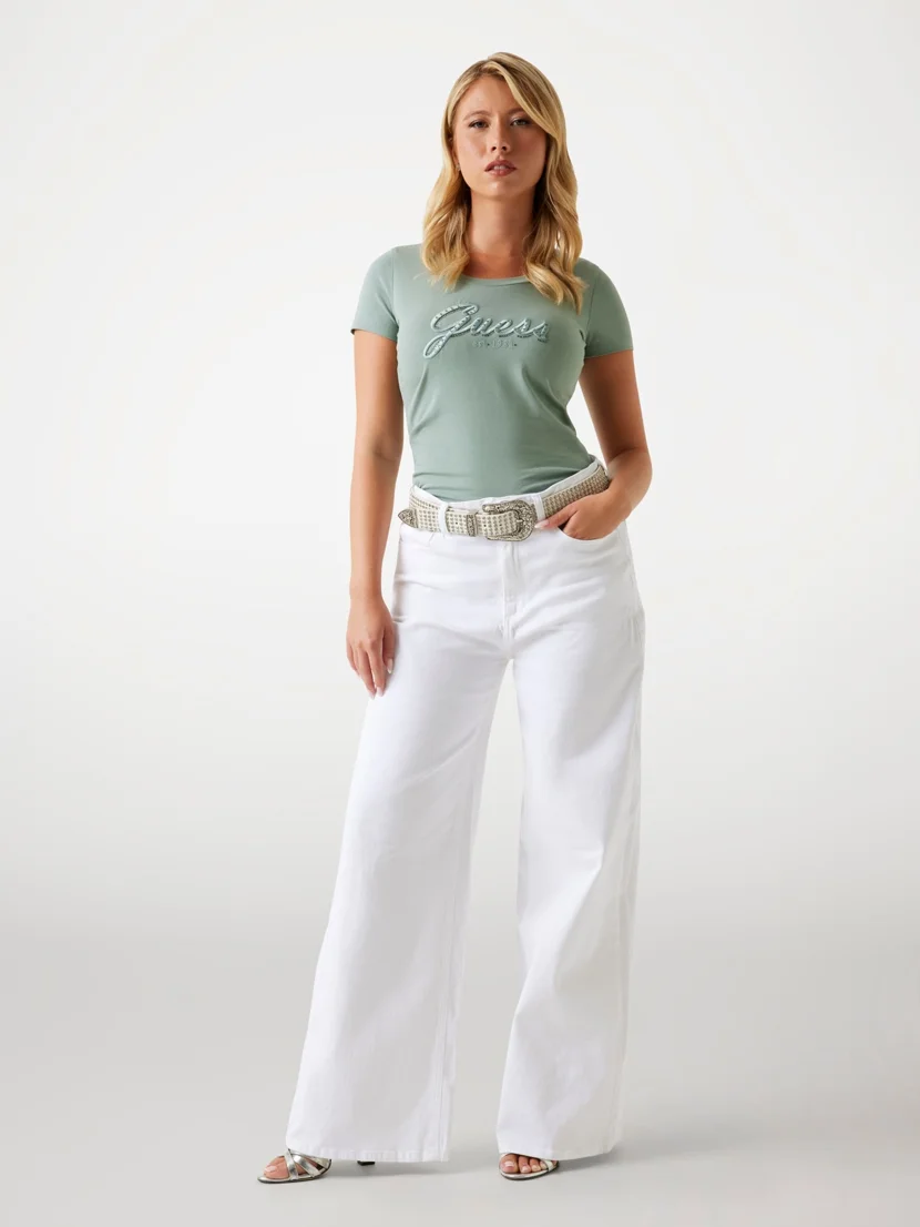 GUESS WOMAN Áo Thun Nữ - Cn Ss Embro Script Logo Tee