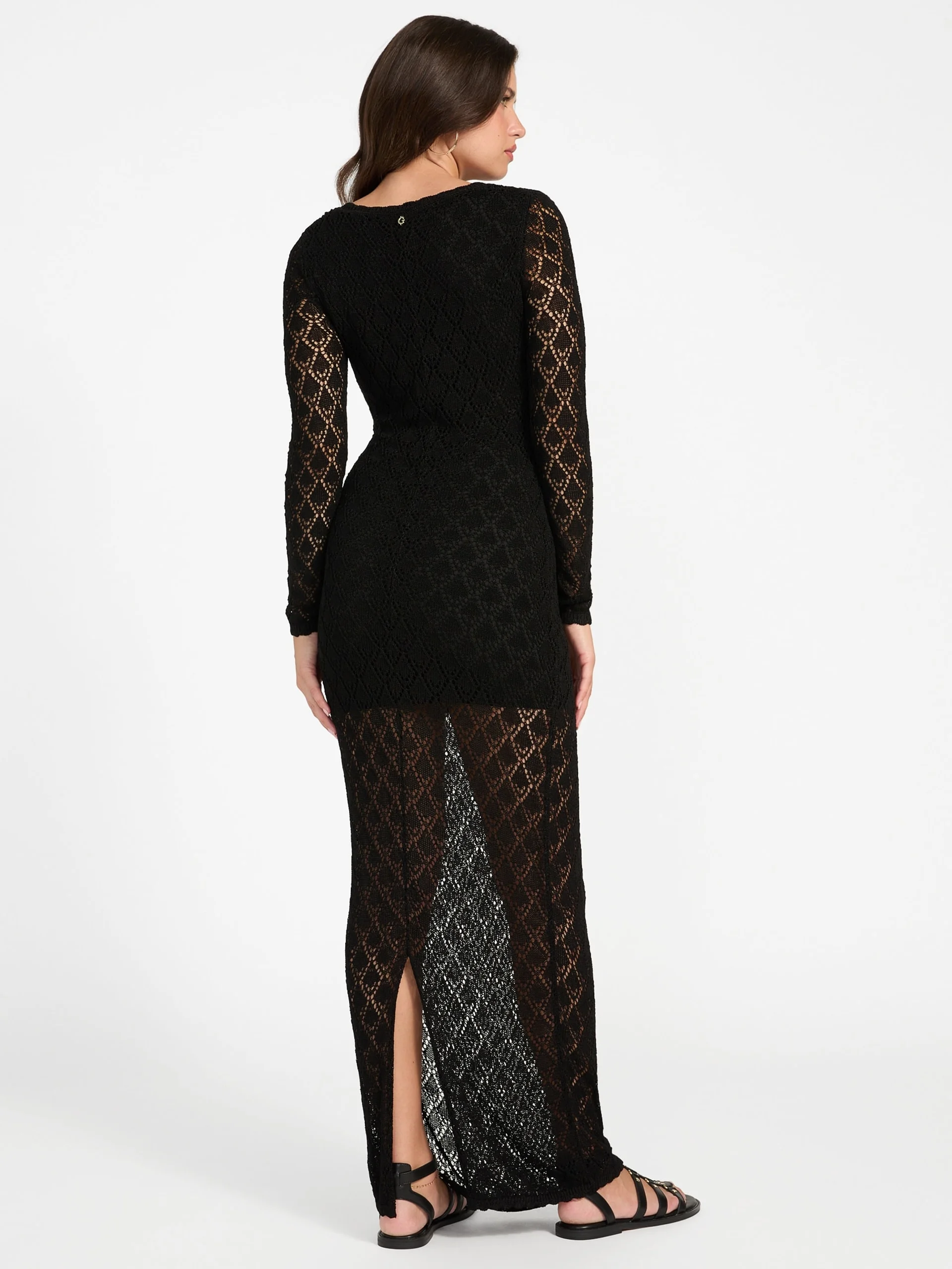 GUESS WOMAN Đầm Nữ - Ls Sn Alba Pointelle Maxi Drs