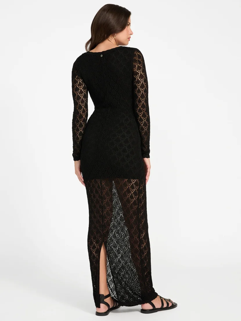 GUESS WOMAN Đầm Nữ - Ls Sn Alba Pointelle Maxi Drs