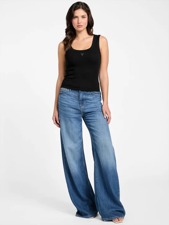 GUESS WOMAN Áo Thun Nữ - Sl Triangle Patch Rib Tank