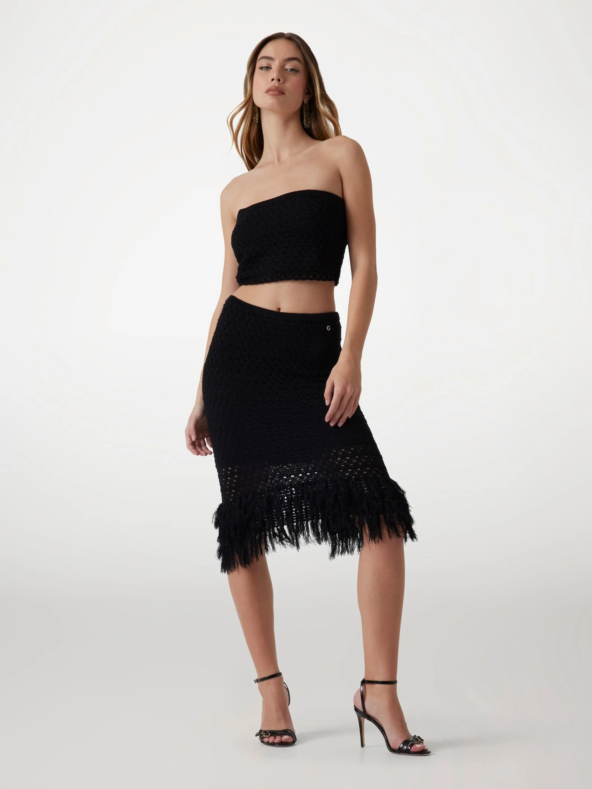 GUESS WOMAN Áo Len Nữ - Strapless Luca Tube Top