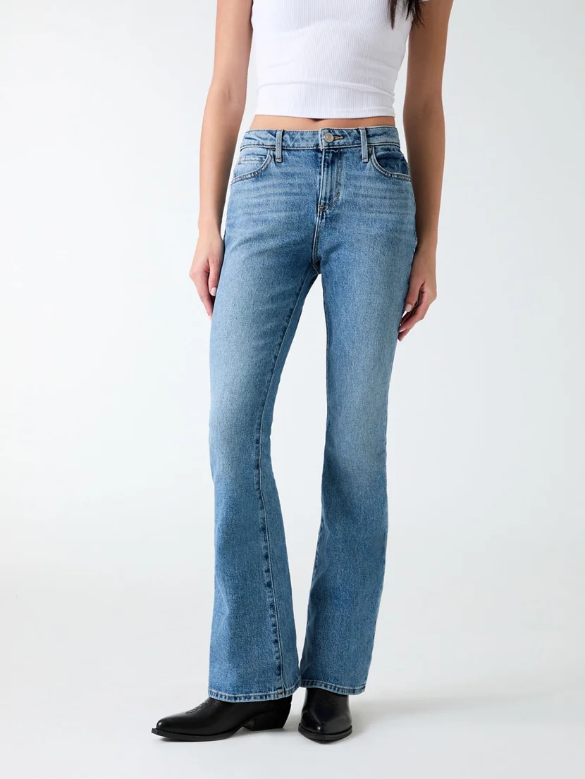 GUESS WOMAN Quần Dài Jeans Nữ - Carter Mid Rise Flare