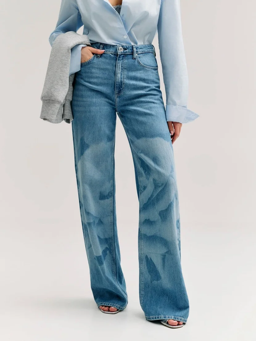 GUESS WOMAN Quần Dài Jeans Nữ - Wide Leg