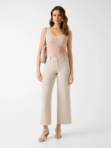 GUESS WOMAN Quần Dài Nữ - Zoya Crop Leg Braided