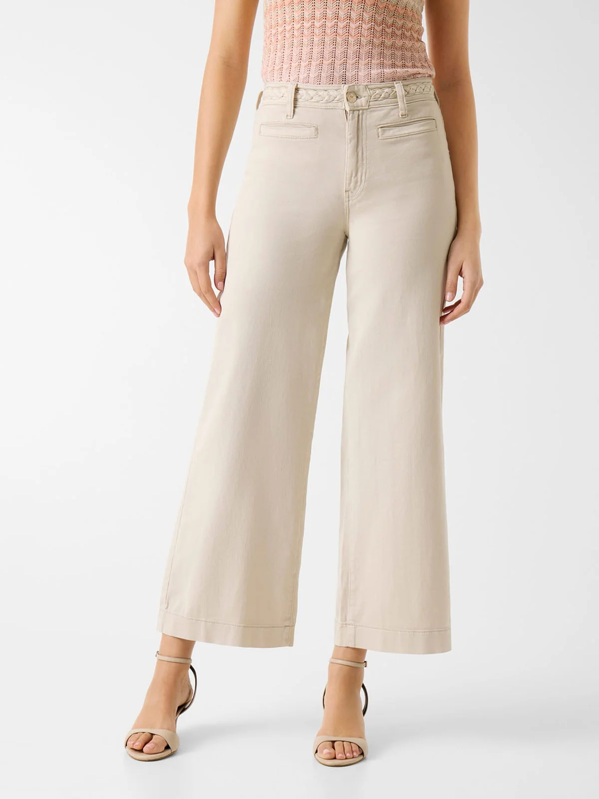 GUESS WOMAN Quần Dài Nữ - Zoya Crop Leg Braided