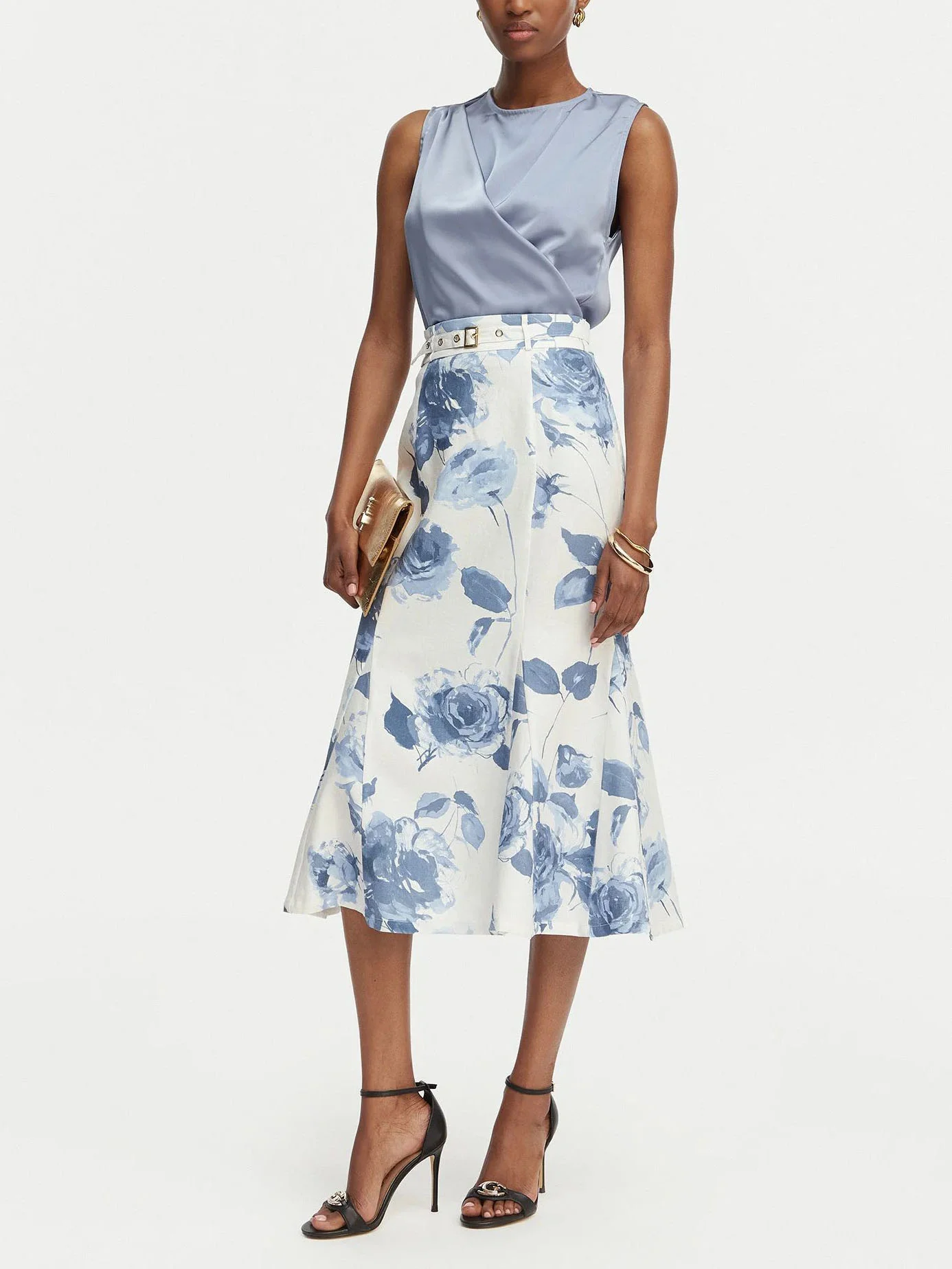 GUESS WOMAN Chân Váy Nữ - Ryan Linen Midi Skirt