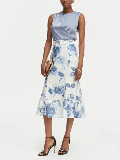GUESS WOMAN Chân Váy Nữ - Ryan Linen Midi Skirt