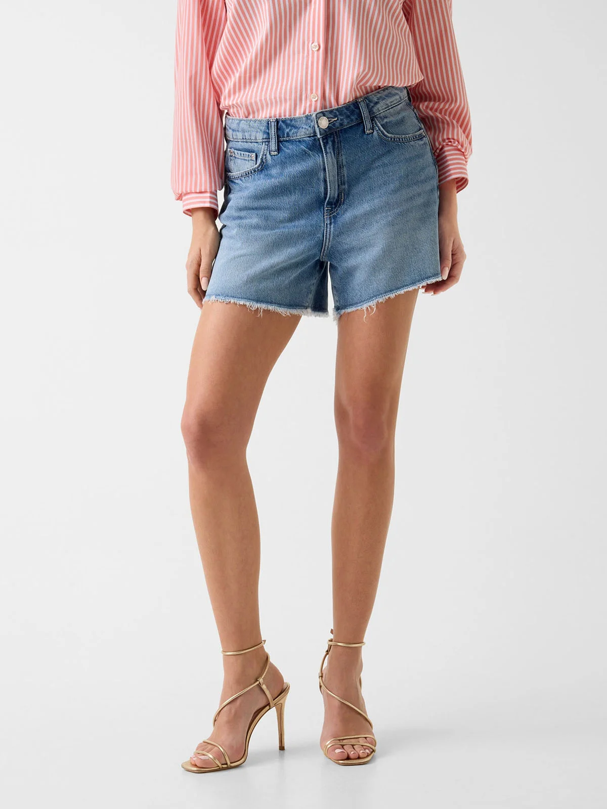 GUESS WOMAN Quần Ngắn Jeans Nữ - Relaxed Midi Short