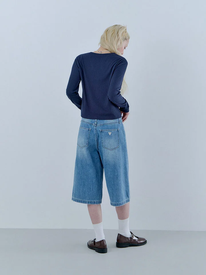 GUESS WOMAN Quần Ngắn Jeans Nữ - Ladies Denim Shorts