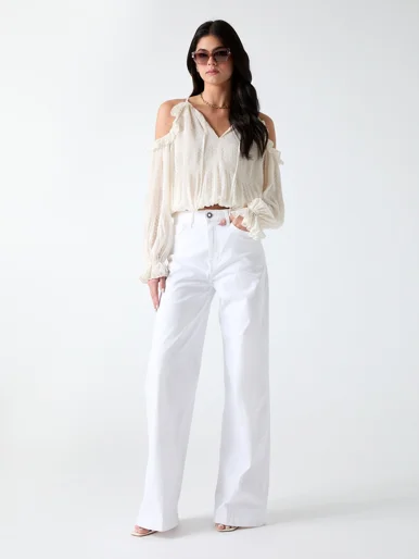 GUESS WOMAN Áo Kiểu Nữ - Ls Emilia Cold Shldr Top